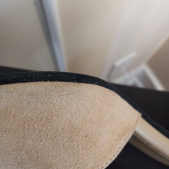 Fabianelli Beige Suede Ankle Strap Block Heel Sandals Sz 38/ 7 -7.5 ITALY - Picture 4 of 16